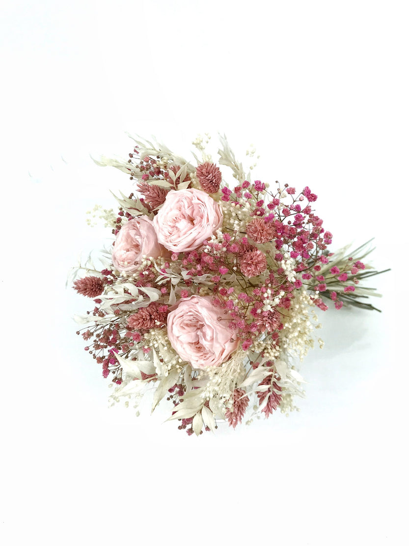 Bouquet avec roses anglaises stabilisées - Bouquet