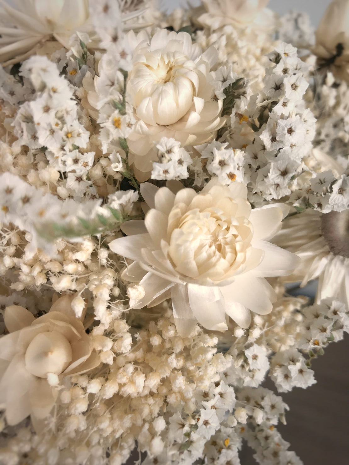 Bouquet de fleurs séchées blanches - Bouquet
