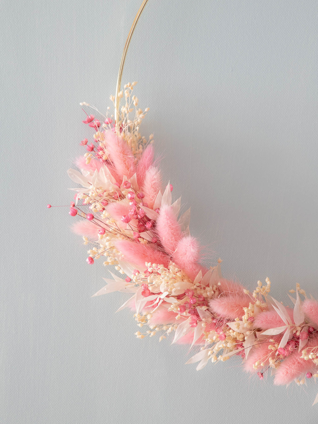 Couronne de fleurs séchées naturelle