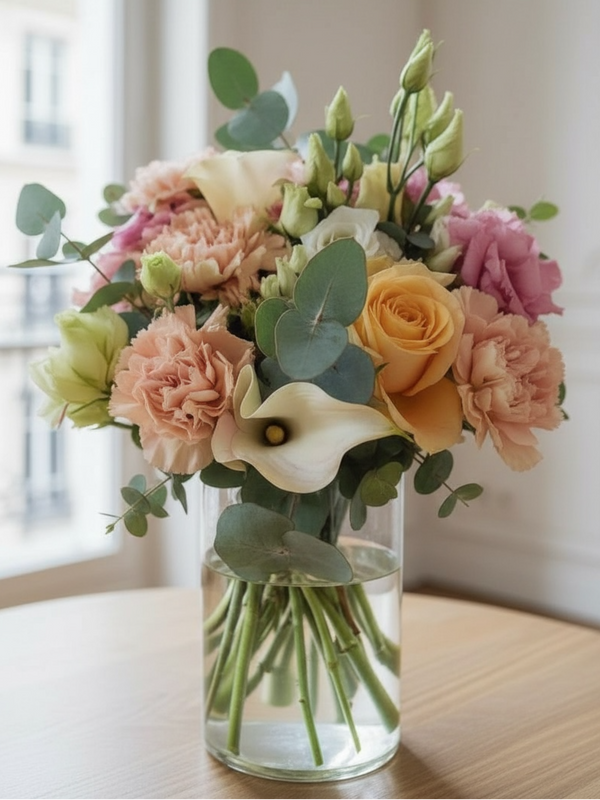 Bouquet de fleurs fraîches - Bouquet Harmonie "Pesca"