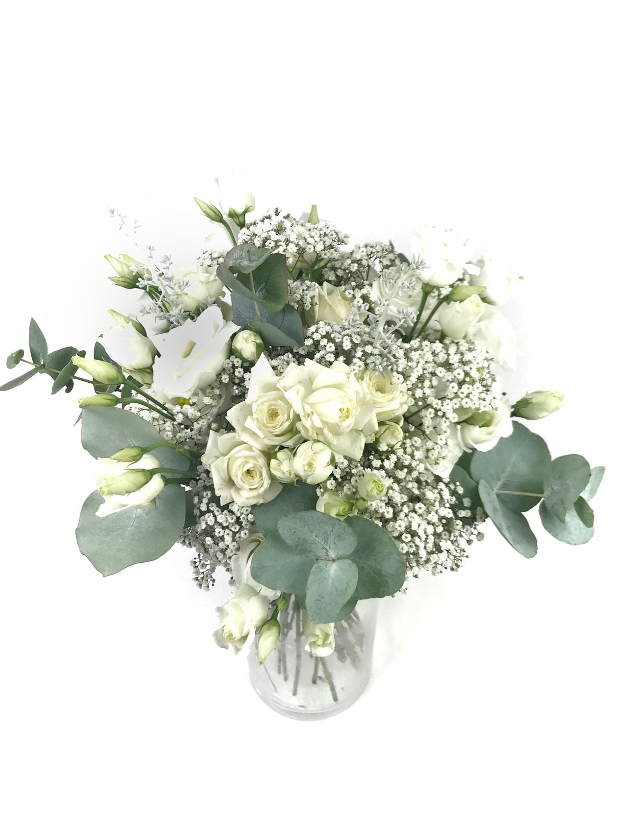Bouquet  anniversaire avec fleurs blanches - Bouquet 