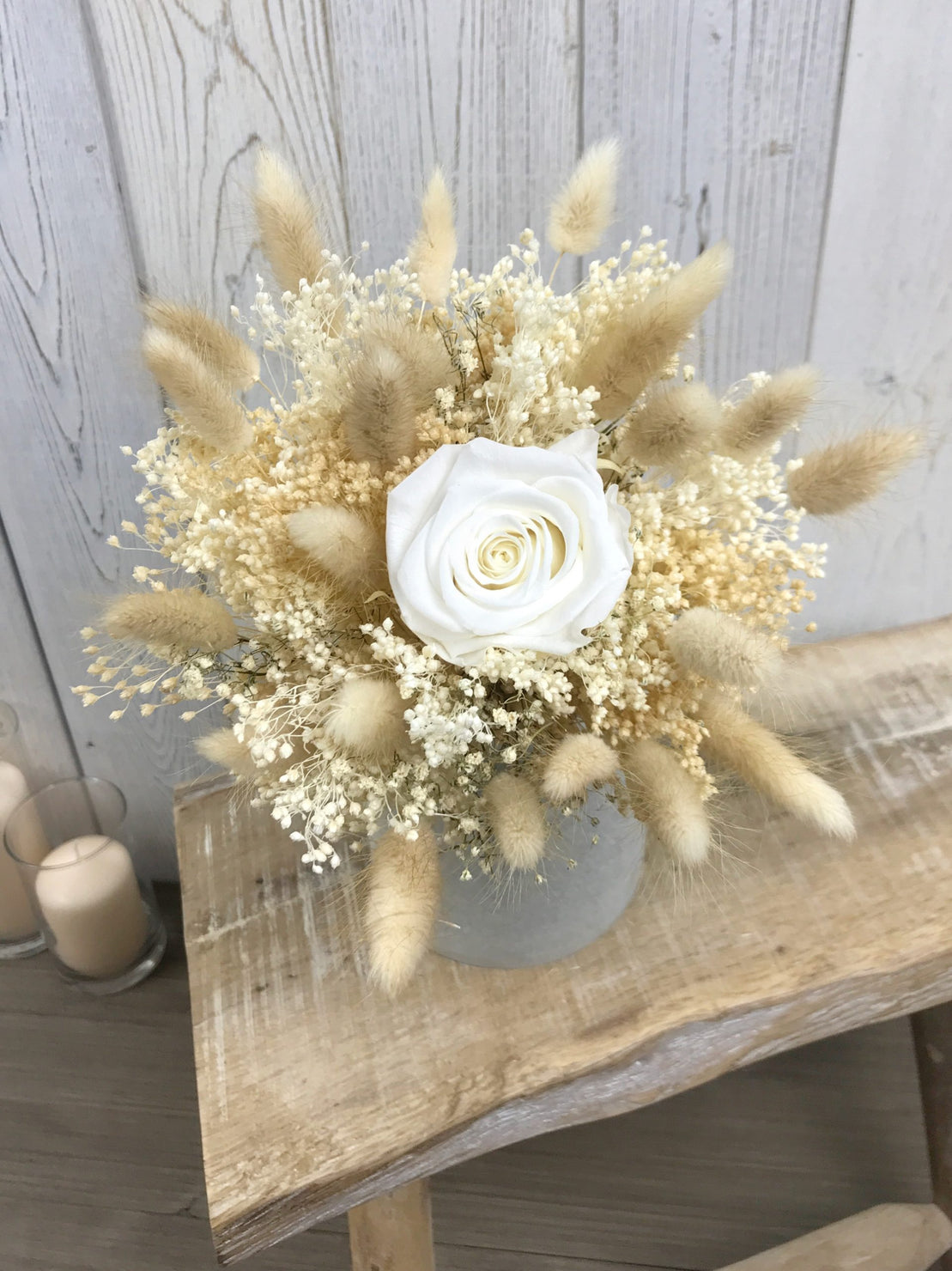 Bouquet of dried flowers with stabilized rose - Bouquet 