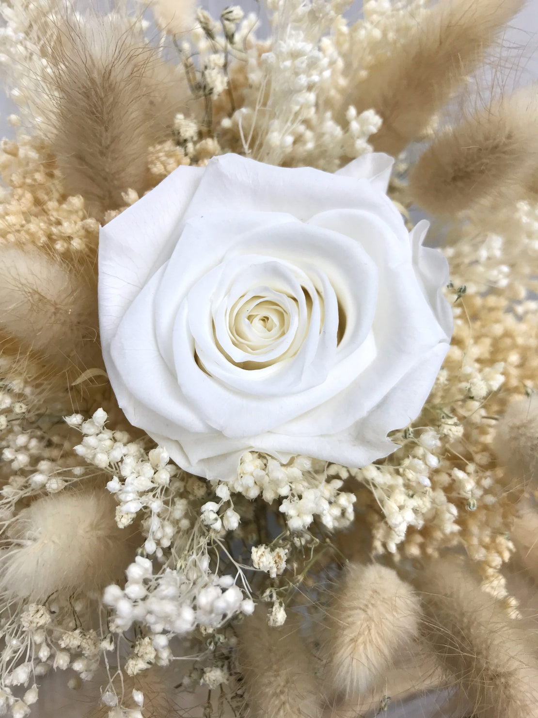 Bouquet de fleurs séchées avec rose stabilisée - Bouquet 