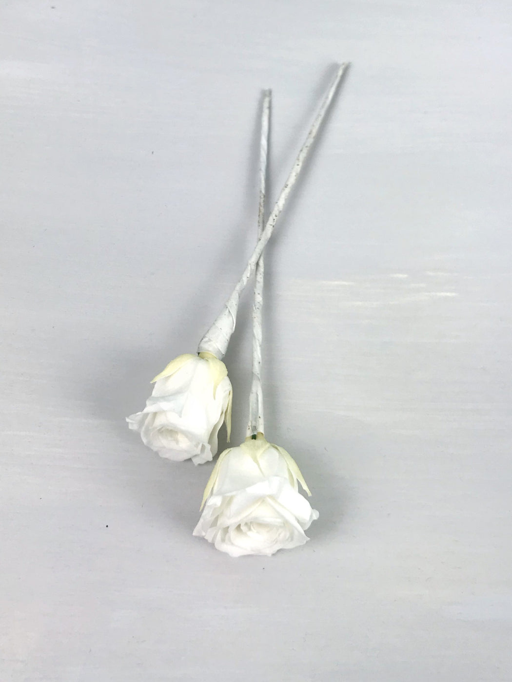 Two small rose spikes stabilized wedding hair decoration, wedding decoration