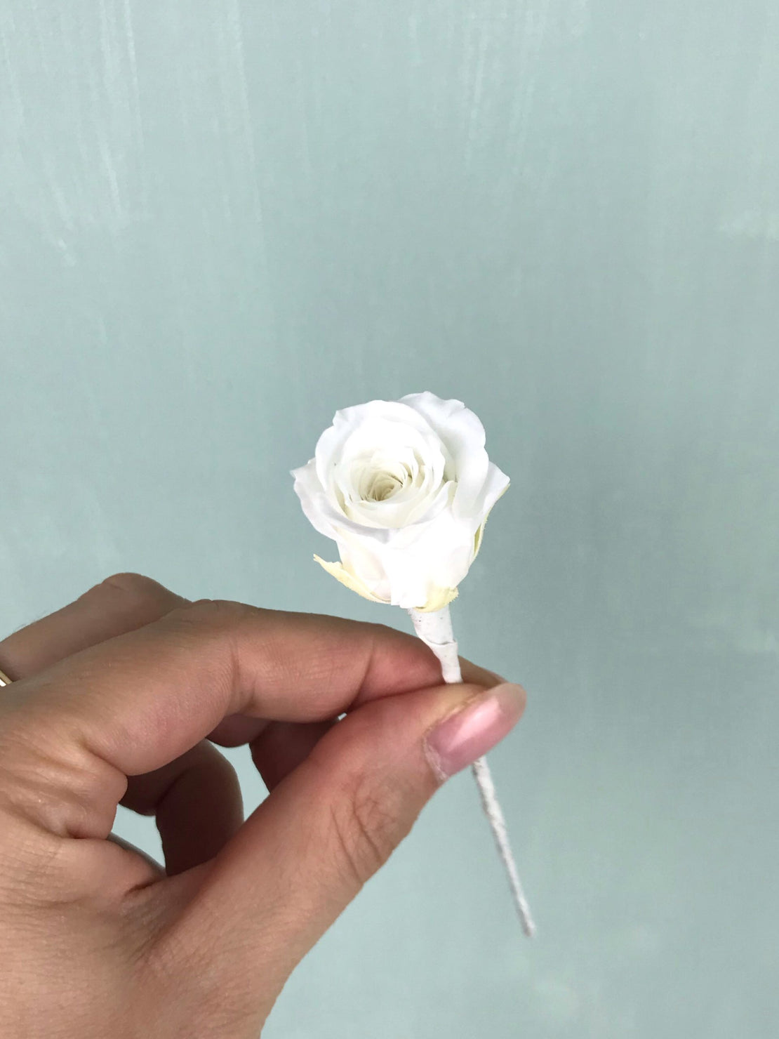 Two small rose spikes stabilized wedding hair decoration, wedding decoration