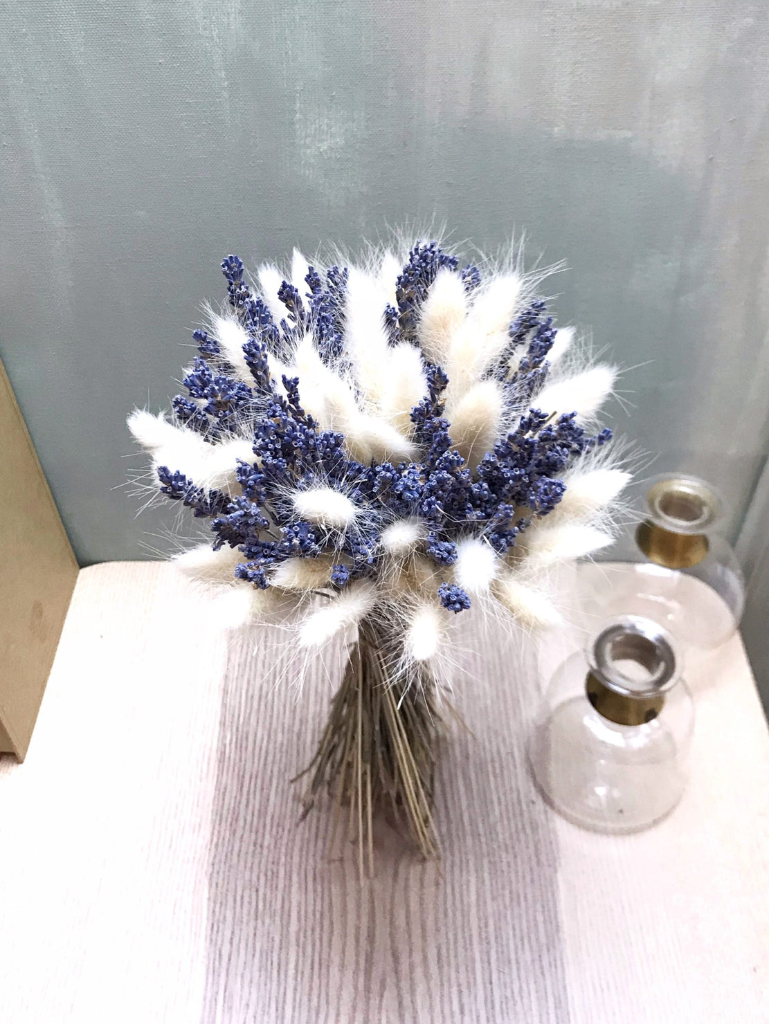 Bouquet avec lavande et lagurus séchées - Bouquet « Lapin »