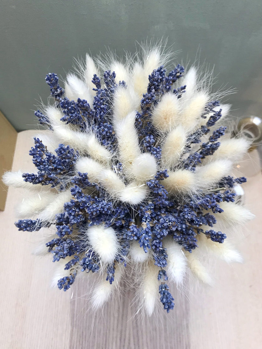 Bouquet avec lavande et lagurus séchées - Bouquet « Lapin »