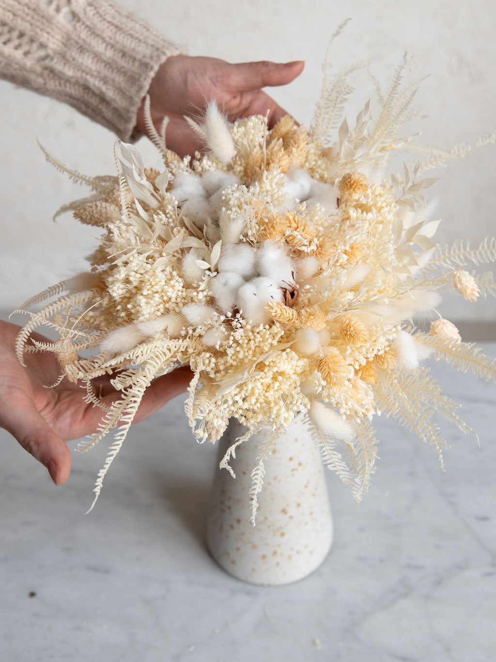 Bouquet avec fleurs de coton séchées - Bouquet 