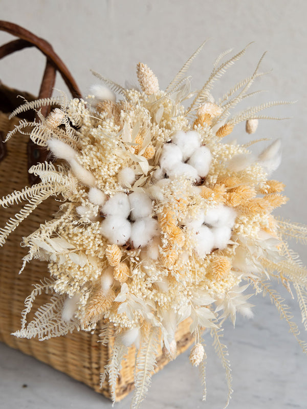 Bouquet with dried cotton flowers - Bouquet "Cotton"
